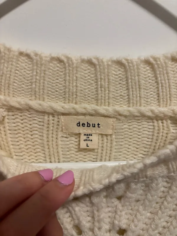 Debut Cream Sweater - Image 2