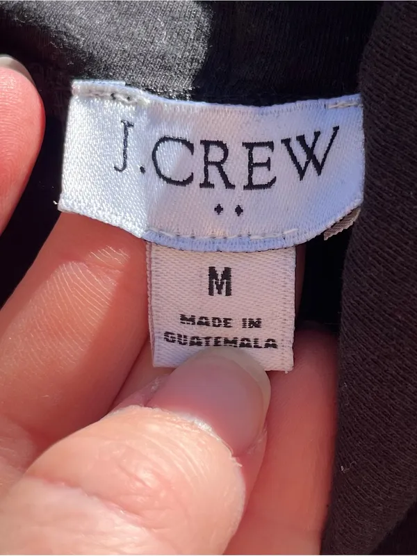 J.Crew Women’s 100% Cotton Black Long Sleeve Tissue Weight Turtleneck Size M - Image 2