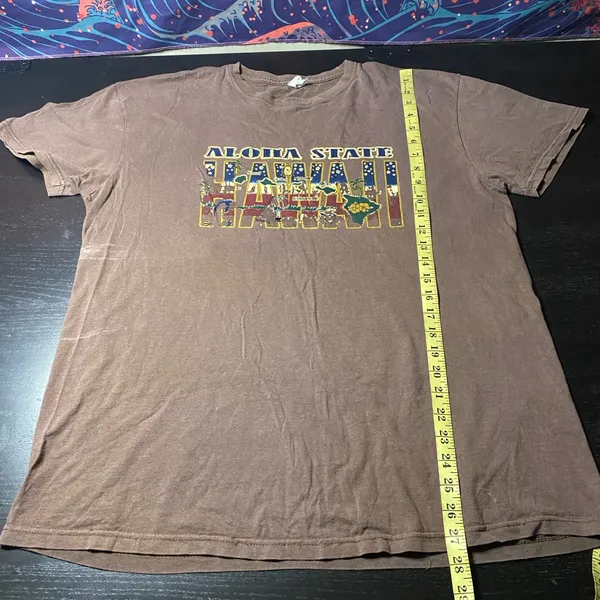 Brown Hawaii Graphic T-Shirt size XL - Image 5