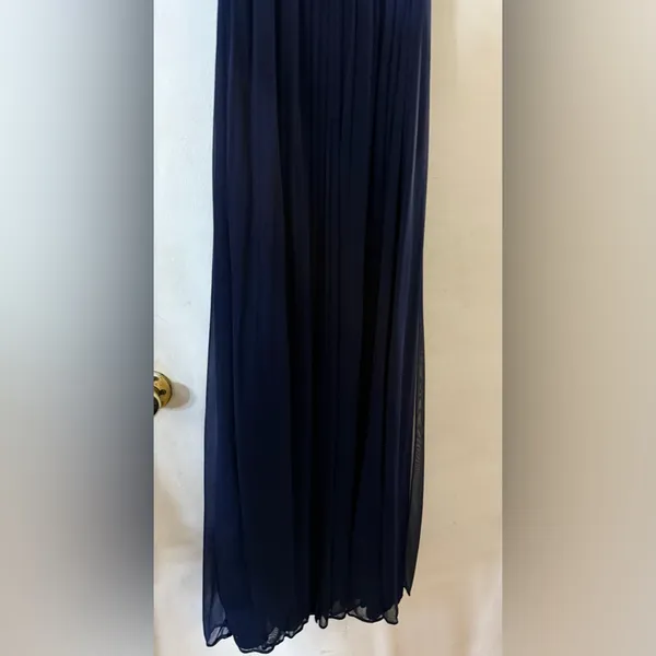David’s Bridal Navy/Marine Maxi Brides Maid‎ Dress Size 0 - Image 4