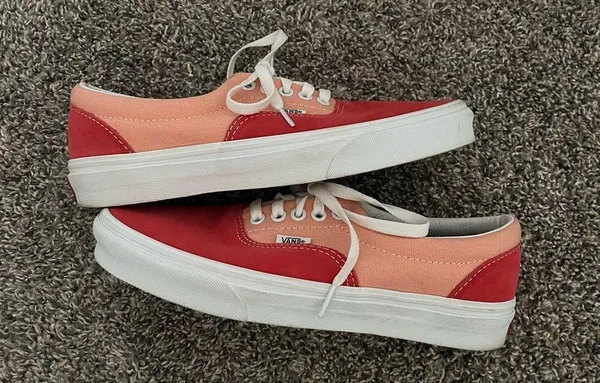 Vans Never Worn Coral and Pink Canvas and Suede Fabric Low Top Women’s Shoes - Image 6