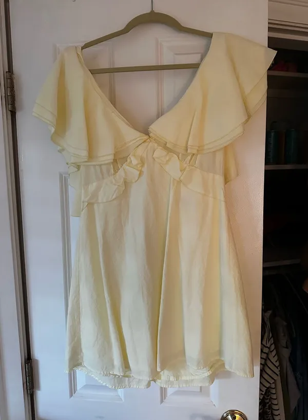 Verge Girl Light Yellow Mini Dress - Image 2