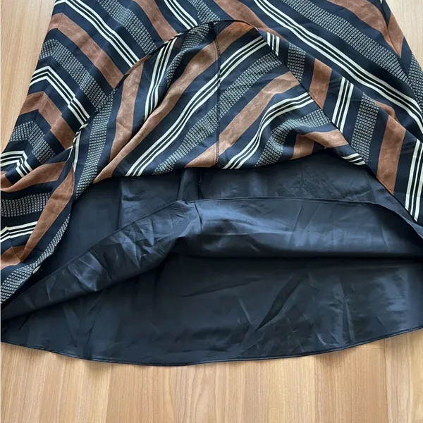 Vintage Positive Attitude Striped Maxi Dress | Size 12 - Image 9