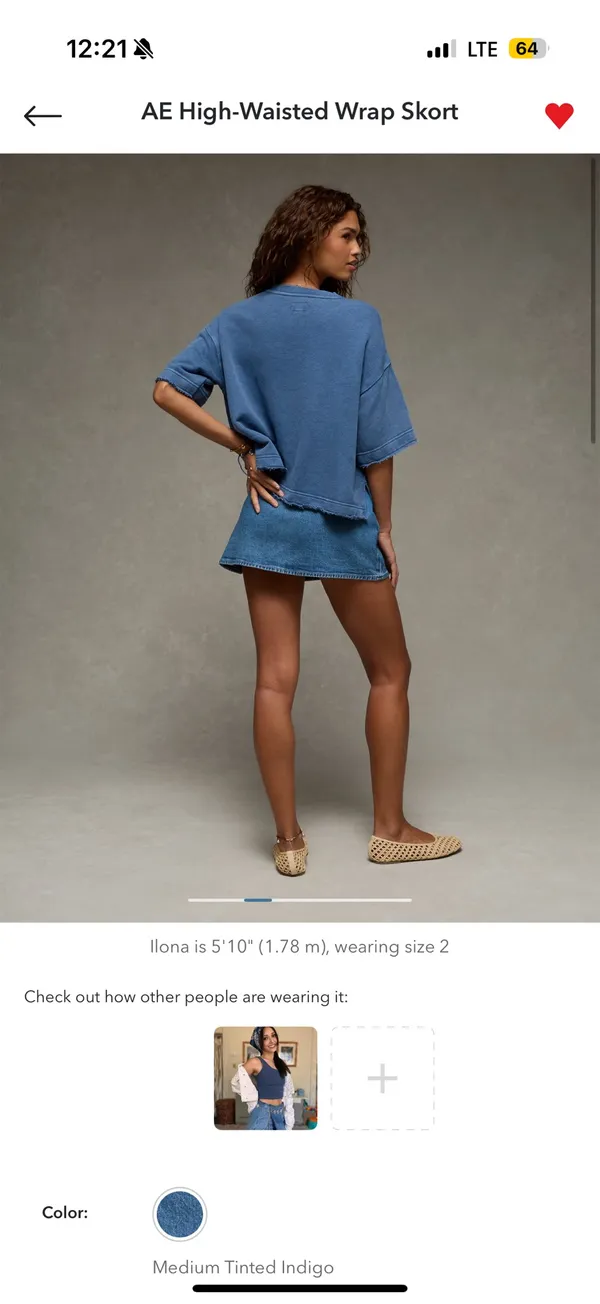 American Eagle Jean Skort - Image 2