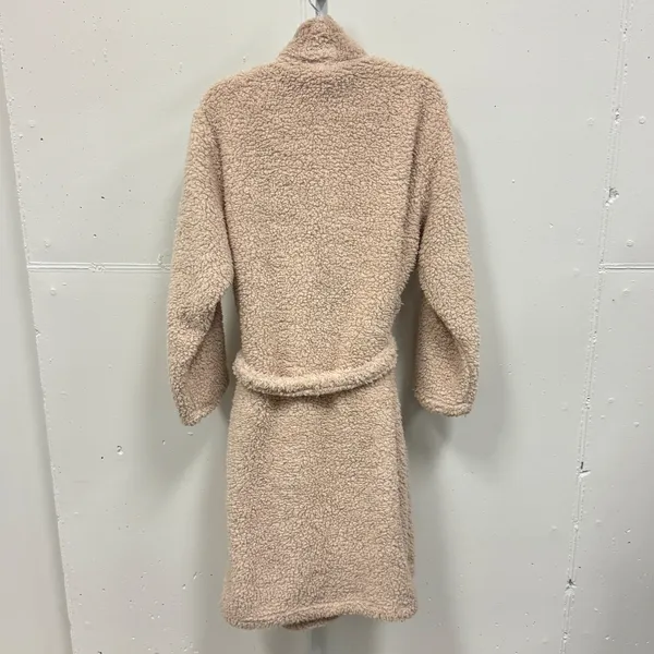 Pottery Barn Unisex Cozy Comfort Robe Teddy Plush Cozy Comfy Belted Large Beige‎ - Image 2