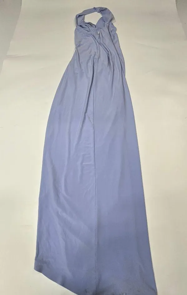 Norma Kamali x REVOLVE Halter Sweetheart Side Drape Gown in Celestial Blue - Image 15