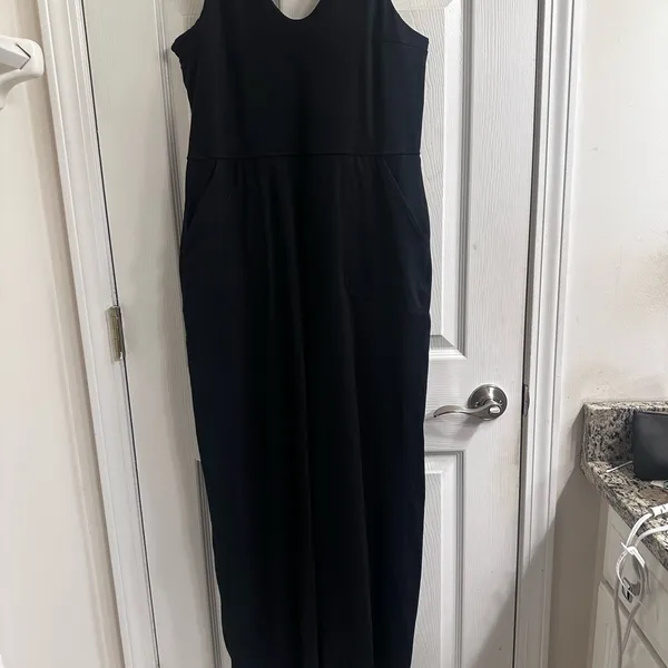 Zella Black Sheath Jumpsuit Sleeveless Scoop Neck - Image 4