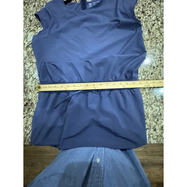 Albion Fit Going Places Dress Navy Athletic Waist Tie Pockets Size Medium - Image 8