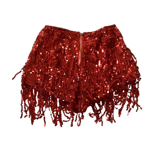Yollmart Sequins Tassel Skort Red Size XL - Image 8