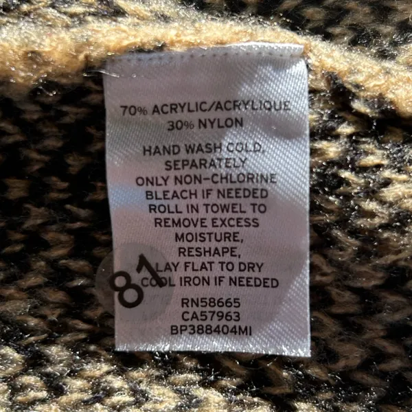 BP Black and Tan Animal Print Open Front Long Cardigan - Image 8