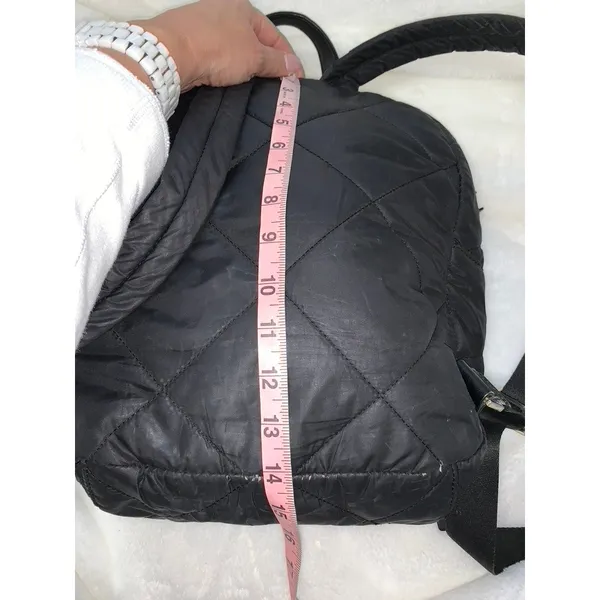 Kate Spade Quilted Nylon‎ Backpack Black Adjustable Straps Women's Bag - Image 9
