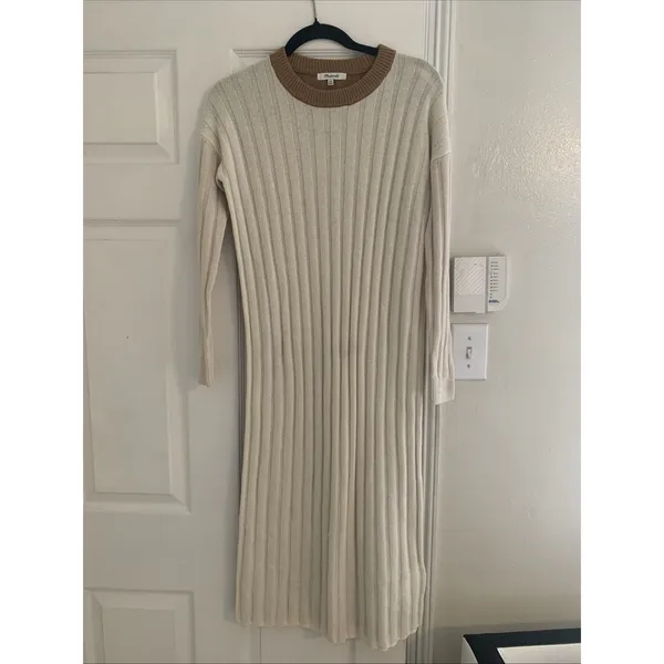 Madewell (re) Sourced Ribbed midi sweater dress Size XXS Viscose , Wool, Alpaca - Image 4
