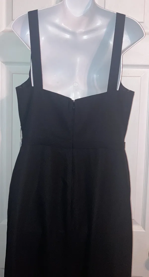 Women’s STACEES Formal Black Sweetheart Sweep Train Dress Size 12 Bust 39 New - Image 16