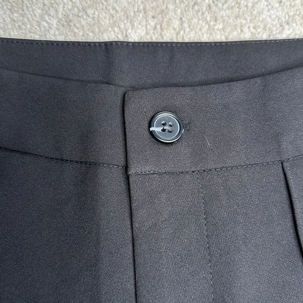 Sincerely Jules: Black Wide Leg Side Slit Dress Pants - Image 4