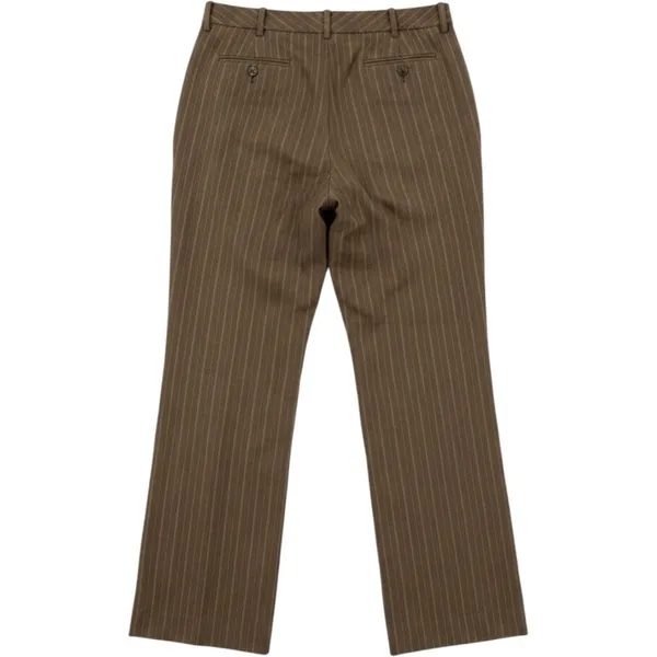 Brooks Brothers 346 Y2K Womens Brown Pinstripe 100% Wool Dress Pants Size 10 - Image 3
