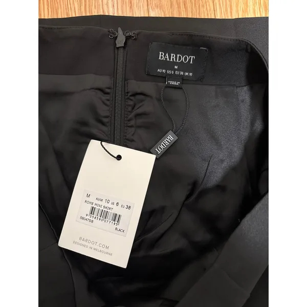Bardot Rome Mini Skirt Black Size M - Image 7