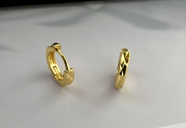 10mm Small Gold Hoop Earrings for Men Women Streetwear Unisex Earrings - Image 3