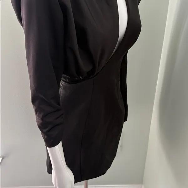 House of CB Black Long Sleeve Mink Dress NEW - Image 5