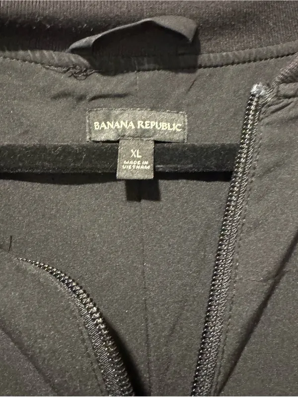 Banana Republic Black Bomber Jacket - Classic Lightweight Coat - Image 4