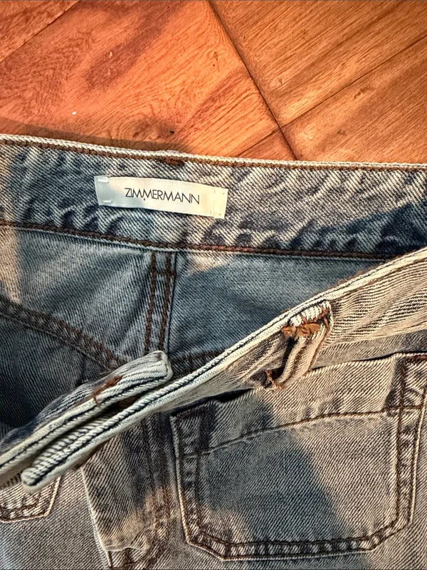 Zimmermann Patch Pocket Z Sailor Jeans Light Washed Flare Size 24 - Image 8