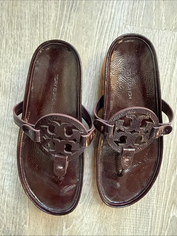 Tory Burch Miller Cloud Lug Flip Flop In Plum / Orange Citrine 6 - Image 2