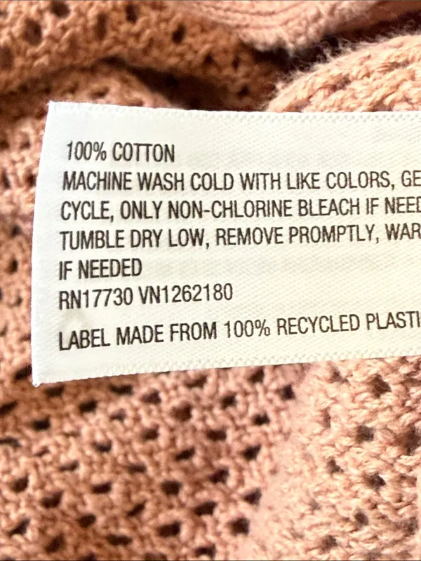 Universal Threads Crochet Lightweight Cotton Rust Long Cardigan BOHO COTTAGECORE - Image 10
