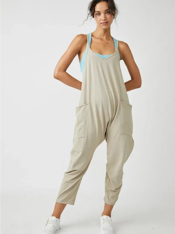 Free People Cream Harem-Style Jumpsuit - Image 2