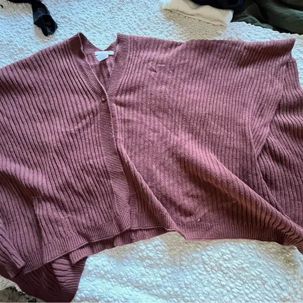 Womenwithin sweater size 0 over the shoulder sweatshirt Red Long sleeve Shirt - Image 4