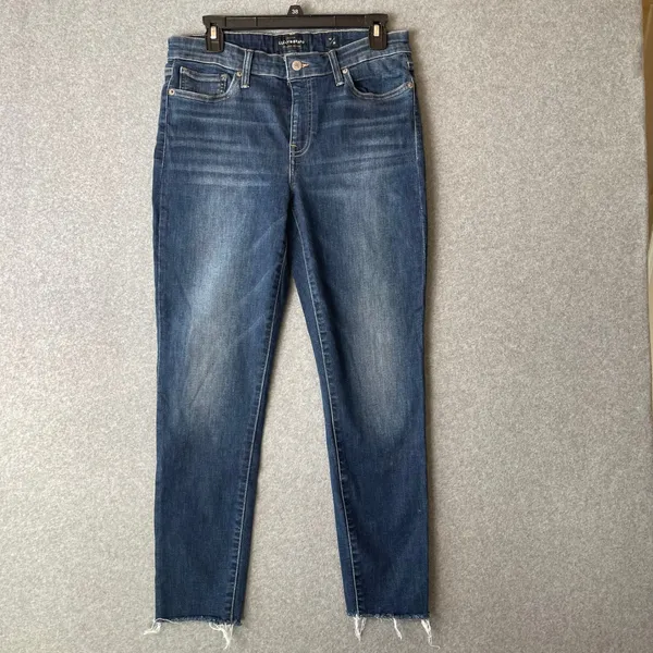 Lucky Brand Ava Skinny Jeans Women Size 10 30" x 30"‎ Dark Wash Distressed - Image 3
