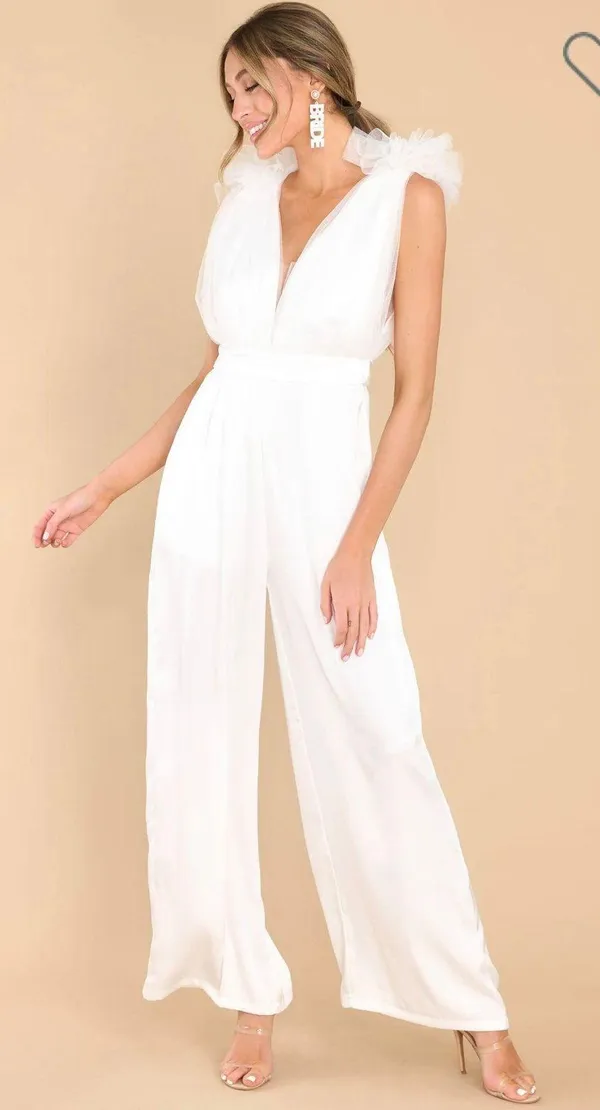 Red Dress Boutique White Jumpsuit - Image 2