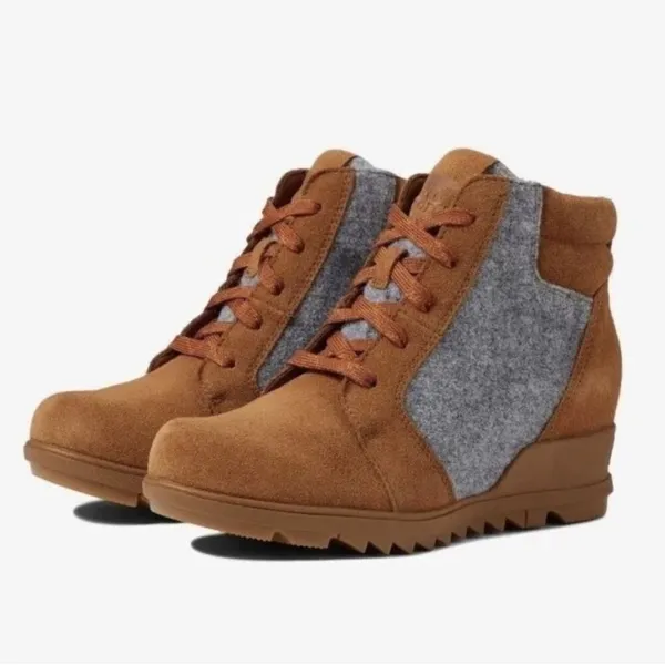 NWT SOREL Evie Lace Up Ankle Wedge Boots Booties - Image 2