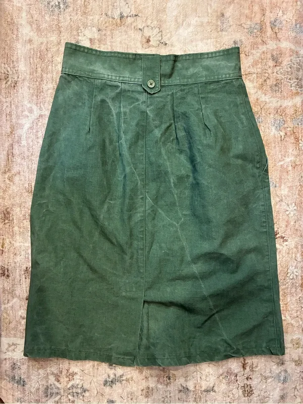 Vintage Safari Skirt High Waisted 1990s Style - Image 2