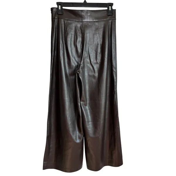 ZARA Brown Wide Leg Trousers Pants Women's Size XS NWOT - Image 4