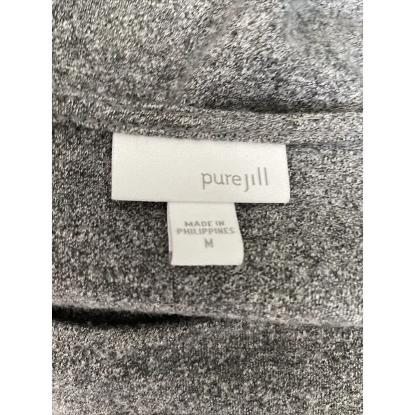 Pure Jill Gray‎ Long Sleeve Women’s Dress Pockets Cotton Size M - Image 4