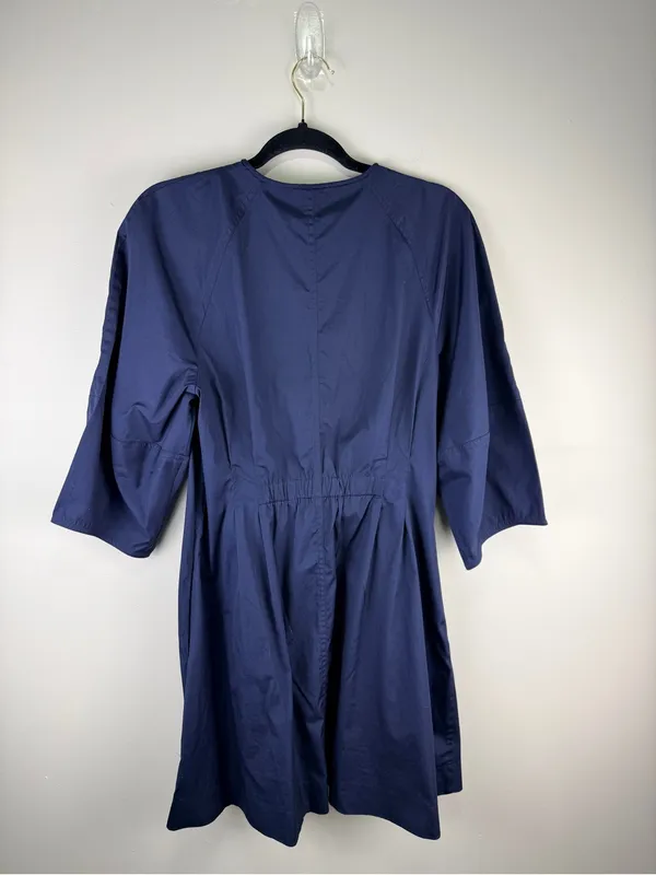 Madewell Navy Button-Front Tunic Dress - Image 2