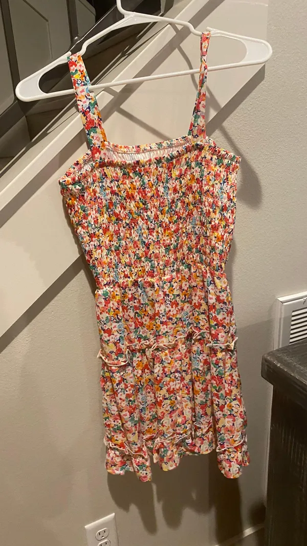 Floral Multicolored Ribbed Mini Dress Multi Size XS - Image 2