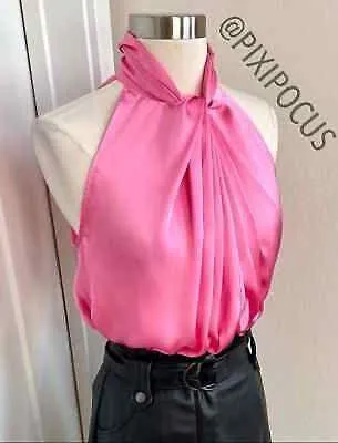 ZARA Pink Blouse Satin in Size Small - Image 2