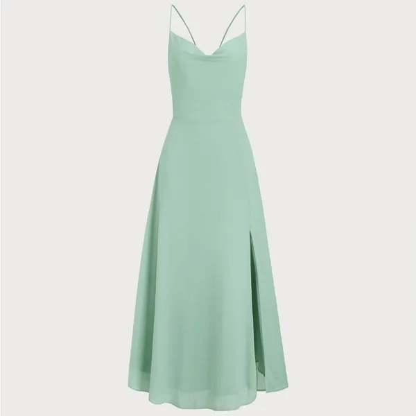 Rihoas Elegant Green Sleeveless Dress - Image 6
