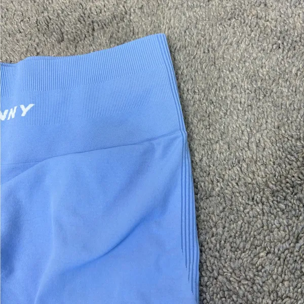 STUNNY Women Workout Shorts Active Seamless Scrunch High Waisted periwinkle blue - Image 5