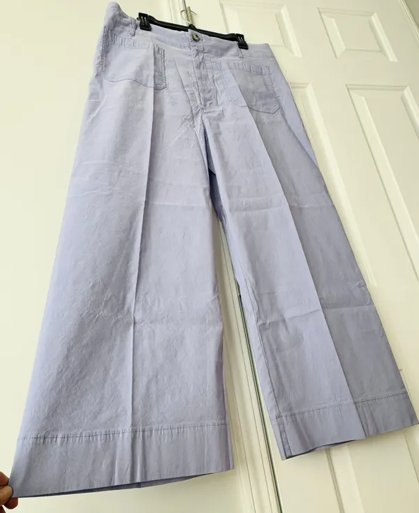 Anthropologie Maeve The Colette Cropped Wide-Leg Pants, Size 33Tall - Image 7
