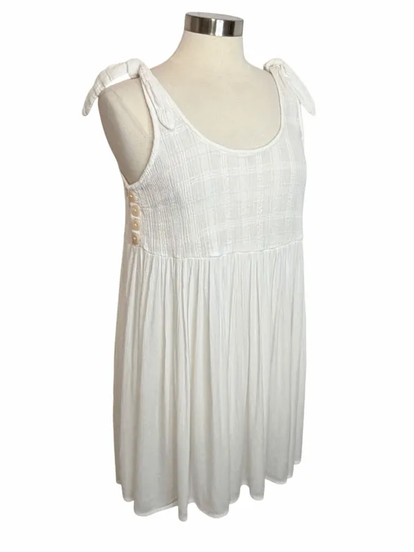 RIP CURL Lightweight Sundress Ties at Shoulders in White,‎ Small - Image 3