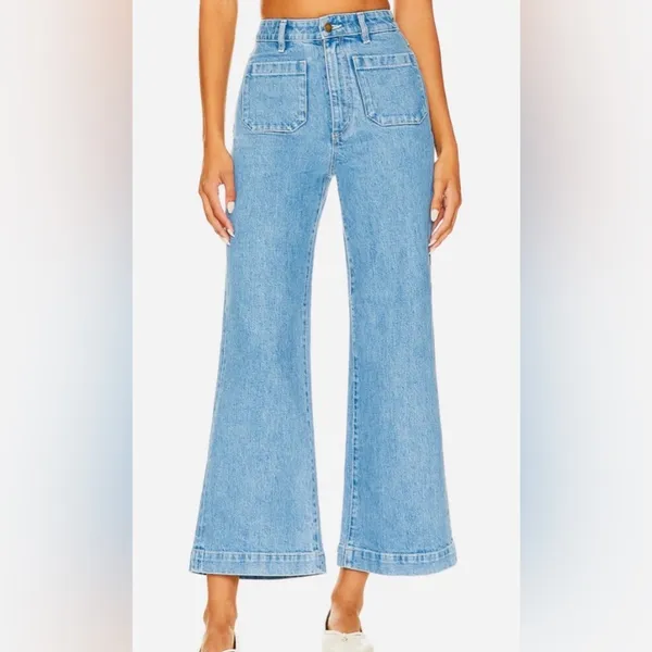 Rollas Sailor High Rise Wide Leg Jean Size 26 Light Blue‎ Wash - Image 9