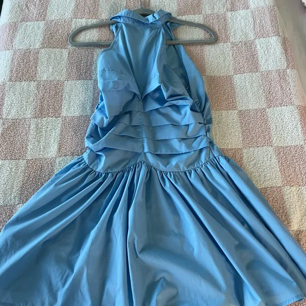 SheIn Light Blue Sleeveless Dress - Image 4