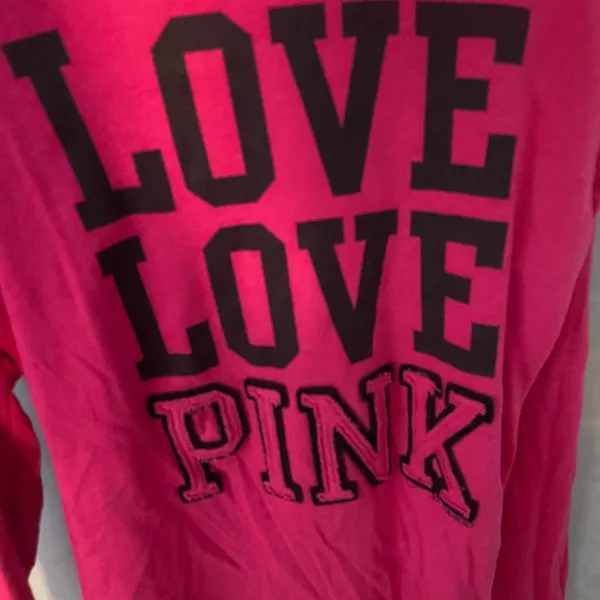 Victoria's Secret Pink Hoodie - Pink and Black - Image 5