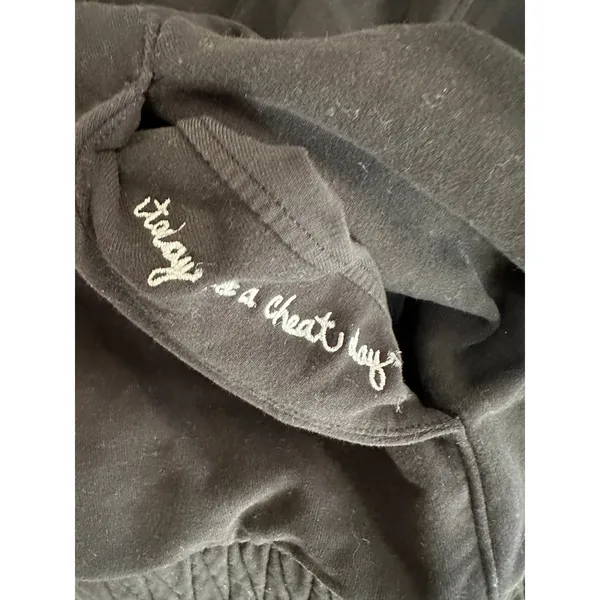Lululemon‎ Stress Less Black French Terry Cowl Neck Pullover Sweatshirt W3BC3S 4 - Image 6
