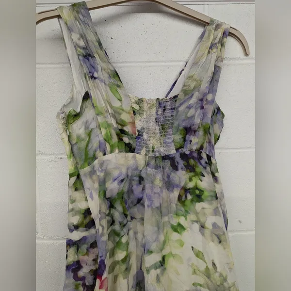 Luxe RTR Seraphine Felicity Maternity Maxi sz6 watercolor long printed sleeveless - Image 5