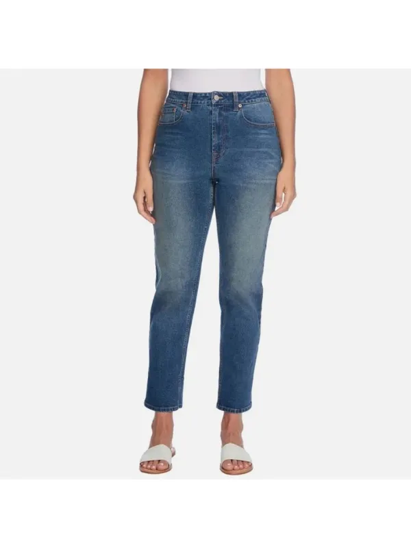 Frye Cuffed or Straight Leg High Rise Stretch Blue Jeans 10 - Image 2