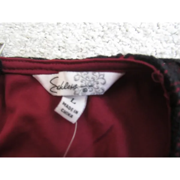 NWT Speechless Lace Tulle Dress‎ Large Burgundy Black Gothic Cocktail Party - Image 4