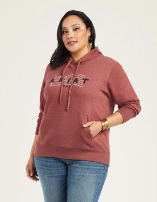 Womens Ariat real hoodie Maroon western country comfy causal size medium USA​ - Image 9