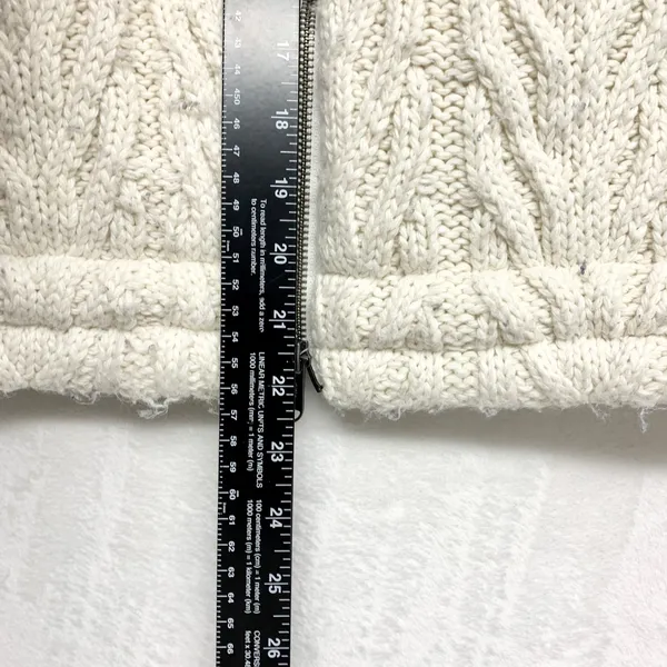 FP Movement Hybrid Cable Knit Puffer Jacket Womens Size L White Mixed Media Crop - Image 12